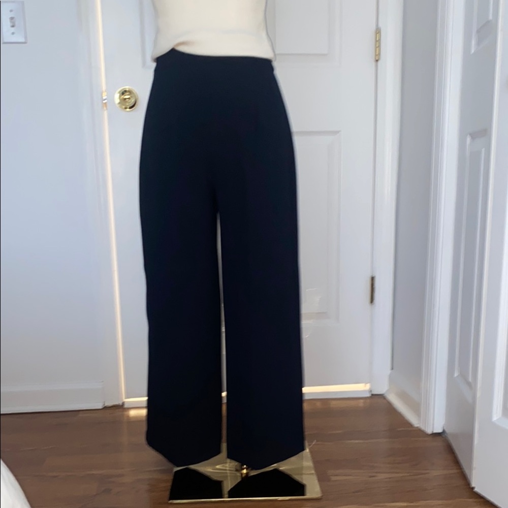 Zara Navy blue Wide Leg Pants - Picture 4 of 4